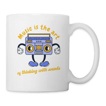 Music Is The Art Of Thinking With Sounds Retro - Mug - white - Right