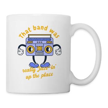 That Band Was Really Jazz-In' Up The Place Music - Tasse - Weiß - Rechts