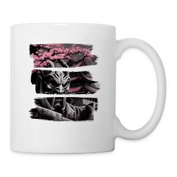 Temple japonais vintage des fleurs de cerisier Sakura - Mug blanc - blanc - Droite