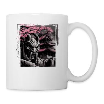 Temple japonais vintage des fleurs de cerisier Sakura - Mug blanc - blanc - Droite