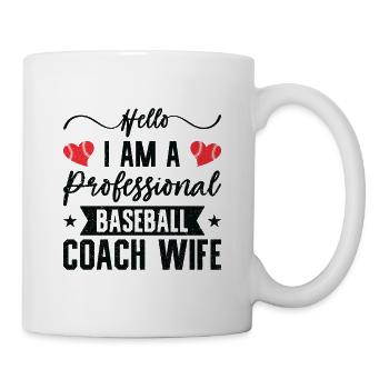Baseball-Trainerin Ehefrau Berufstätige Mutter - Tasse - Weiß - Rechts