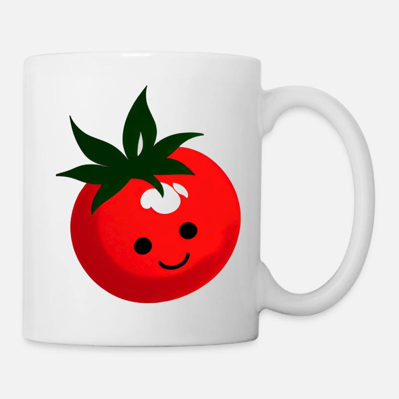 Tomaten Comic Tomate süß Cartoon 17 - Tasse - Weiß