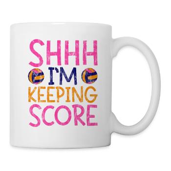 Chut, je garde le score 3 - Mug blanc - blanc - Droite