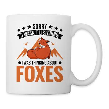 Fuchs Geschenk Rotfuchs - Tasse - Weiß - Rechts