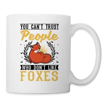 Fuchs Geschenk Rotfuchs - Tasse - Weiß - Rechts