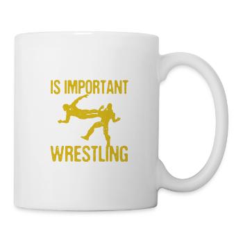 Wrestling Wrestling Sports Education Important Funny - Mug - white - Right