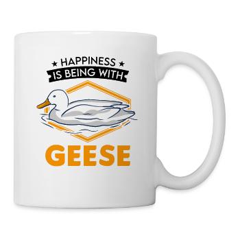 Oies Bonheur Amoureux de l’oie Éleveurs d’oies - Mug blanc - blanc - Droite
