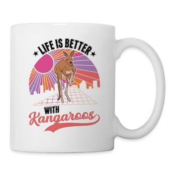 Life is better with a kangaroo - Mug - white - Right