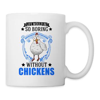 Poulets Élevage de poulets Éleveur de poulet - Mug blanc - blanc - Droite