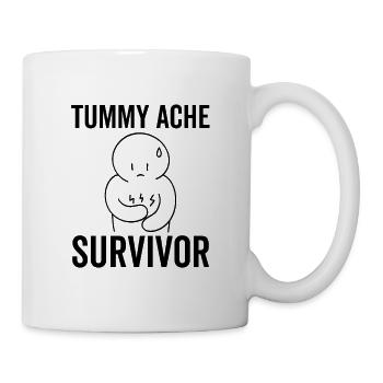 Survivant de maux de ventre - Mug blanc - blanc - Droite