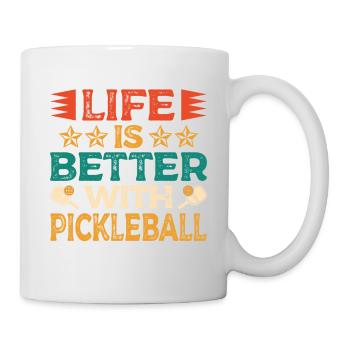 La vie est meilleure avec Pickleball Paddle Sports - Mug blanc - blanc - Droite