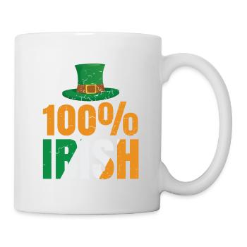 One hundred percent Irish for St. Patrick's Day fans - Mug - white - Right