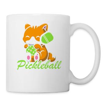 Pickleball Katze Paddel Sport Spiel Spieler - Tasse - Weiß - Rechts