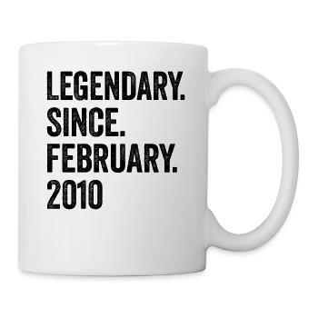 Legendary Since February 2010 13. Geburtstag - Tasse - Weiß - Rechts