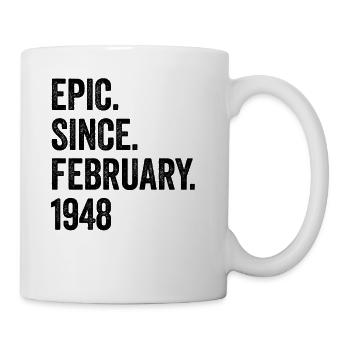 75 Years Epic Since February 1948 75th Birthday - Mug - white - Right