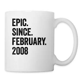 15 Years Epic Since February 2008 15th Birthday - Mug - white - Right