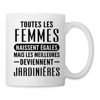 les meilleures sont jardinière / cadeau jardinière - Mug blanc - blanc - Droite