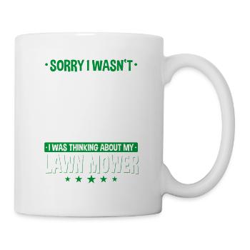 Tracteur de pelouse Cadeau Tondeuse autoportée Tonte de pelouse - Mug blanc - blanc - Droite