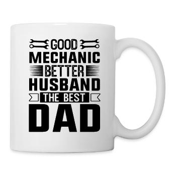 Good Mechanic Better Husband The Best Dad - Mug - white - Right