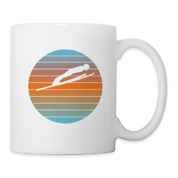 Ski Jumpers Winter Sports Ski Jumping Ski Flying - Mug - white - Right