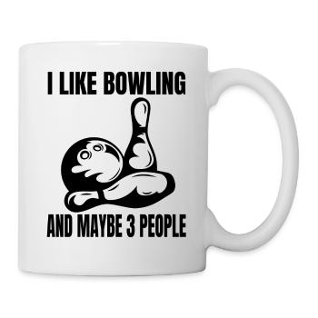 Bowling Kegeln Bowler Kegelverein Bowlingverein - Tasse - Weiß - Rechts