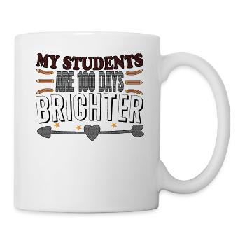 Mes élèves ont 100 jours de plus d’enclos scolaires - Mug blanc - blanc - Droite