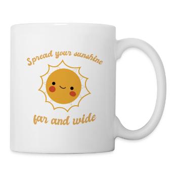 Spread Your Sunshine Far And Wide Cute Sun Designs - Tasse - Weiß - Rechts