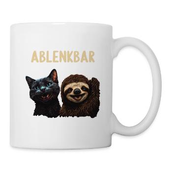 Leicht Ablenkbar durch Katzen Und Faultiere - Tasse - Weiß - Rechts
