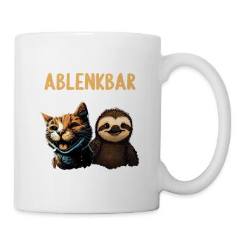 Leicht Ablenkbar durch Katzen Und Faultiere - Tasse - Weiß - Rechts