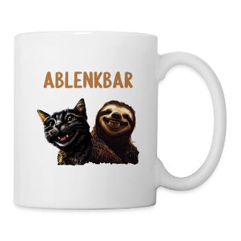 Leicht Ablenkbar durch Katzen Und Faultiere - Tasse - Weiß - Rechts