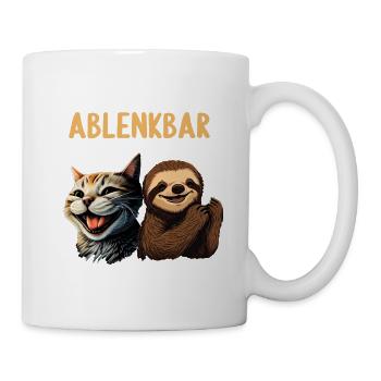 Leicht Ablenkbar durch Katzen Und Faultiere - Tasse - Weiß - Rechts