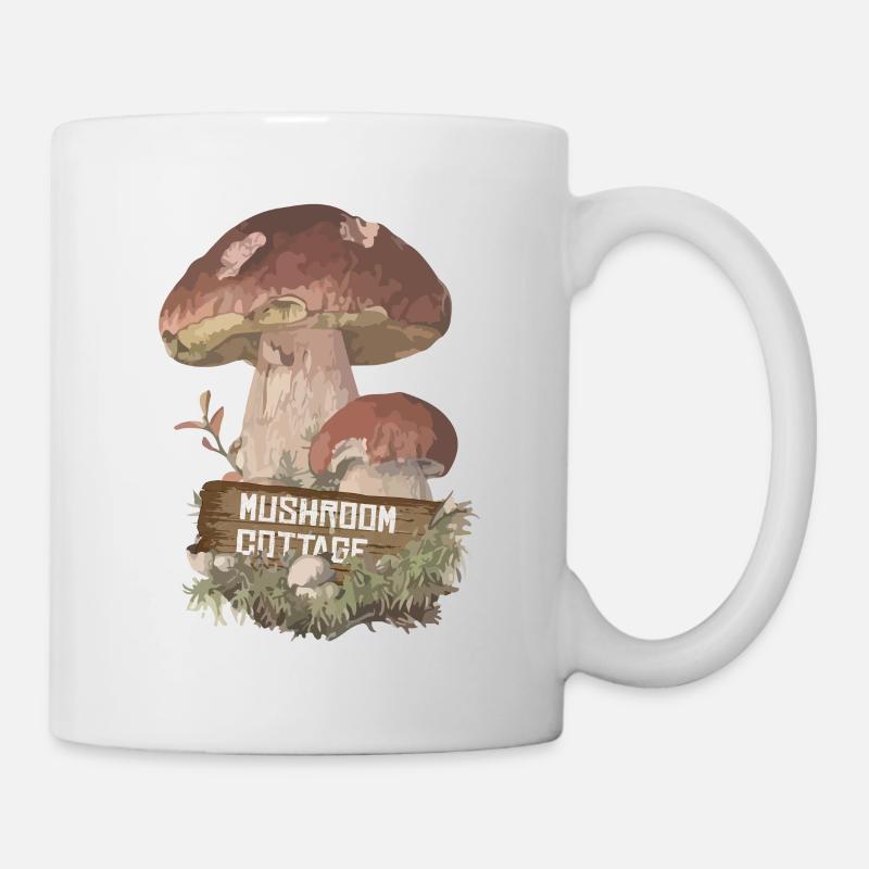 Pilz Cottage Goblincore Cottagecore Ästhetik - Tasse - Weiß
