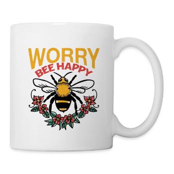 Don't Worry Bee Happy 41 - Mug - white - Right