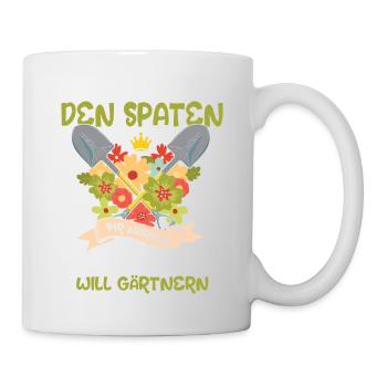 Reicht mir den Sparten Garten Gärtner Gärtnerin - Tasse - Weiß - Rechts