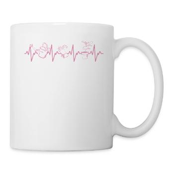 Heartbeat ECG Garden Gardener Outfit - Mug - white - Right