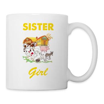 Soeur de la ferme de fille d’anniversaire - Mug blanc - blanc - Droite