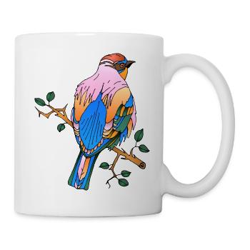 Colorful bird - Mug - white - Right