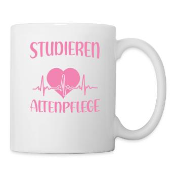 Pflegekraft Studieren kann jeder Altenpflege nur - Tasse - Weiß - Rechts
