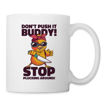 Mean Pet Cute Chicken Plucking Bird Chicken Lover - Mug - white - Right