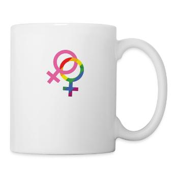Lesbisch Zwei Frauen LGBT homosexuell - Tasse - Weiß - Rechts