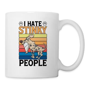 Mean Pet Dog Owner Dog Pop Art Cartoon - Mug blanc - blanc - Droite