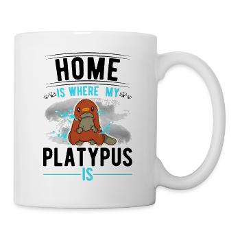 Zuhause ist wo mein Schnabeltier ist - Tasse - Weiß - Rechts
