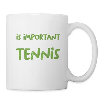 L’école est importante, mais le tennis est encore plus important - Mug blanc - blanc - Droite