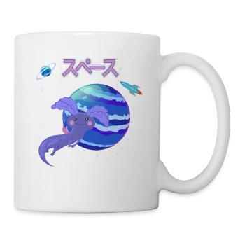 Weltall Axolotl - Tasse - Weiß - Rechts