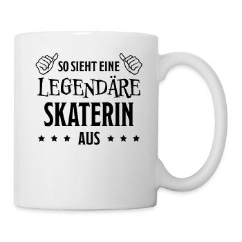 Skaterin Lustiger Spruch Skating Sprüche Geschenk - Tasse - Weiß - Rechts