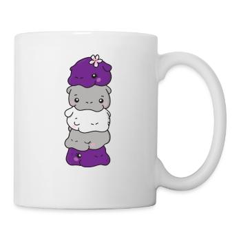 grisdrapeau sexuel fierté LGBTQ mignon hippopotame - Mug blanc - blanc - Droite
