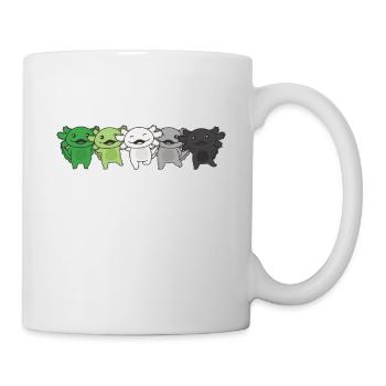 Aromantic Flag Pride LGBTQ Axolotl Aromantisch - Tasse - Weiß - Rechts