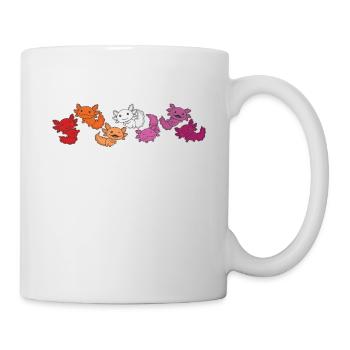 Drapeau lesbien Gay Pride LGBTQ Axolotl - Mug blanc - blanc - Droite