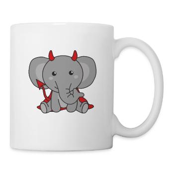 Elephant Halloween Cute Devil Children Witches Costume - Mug - white - Right