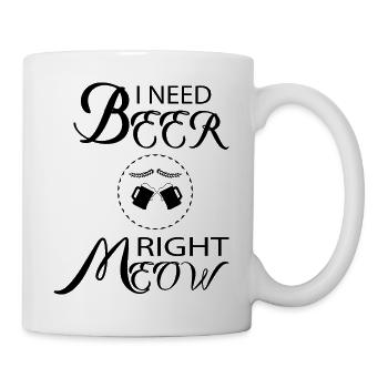 Bier Wein Whiskey Schnaps Alkohol - Tasse - Weiß - Rechts